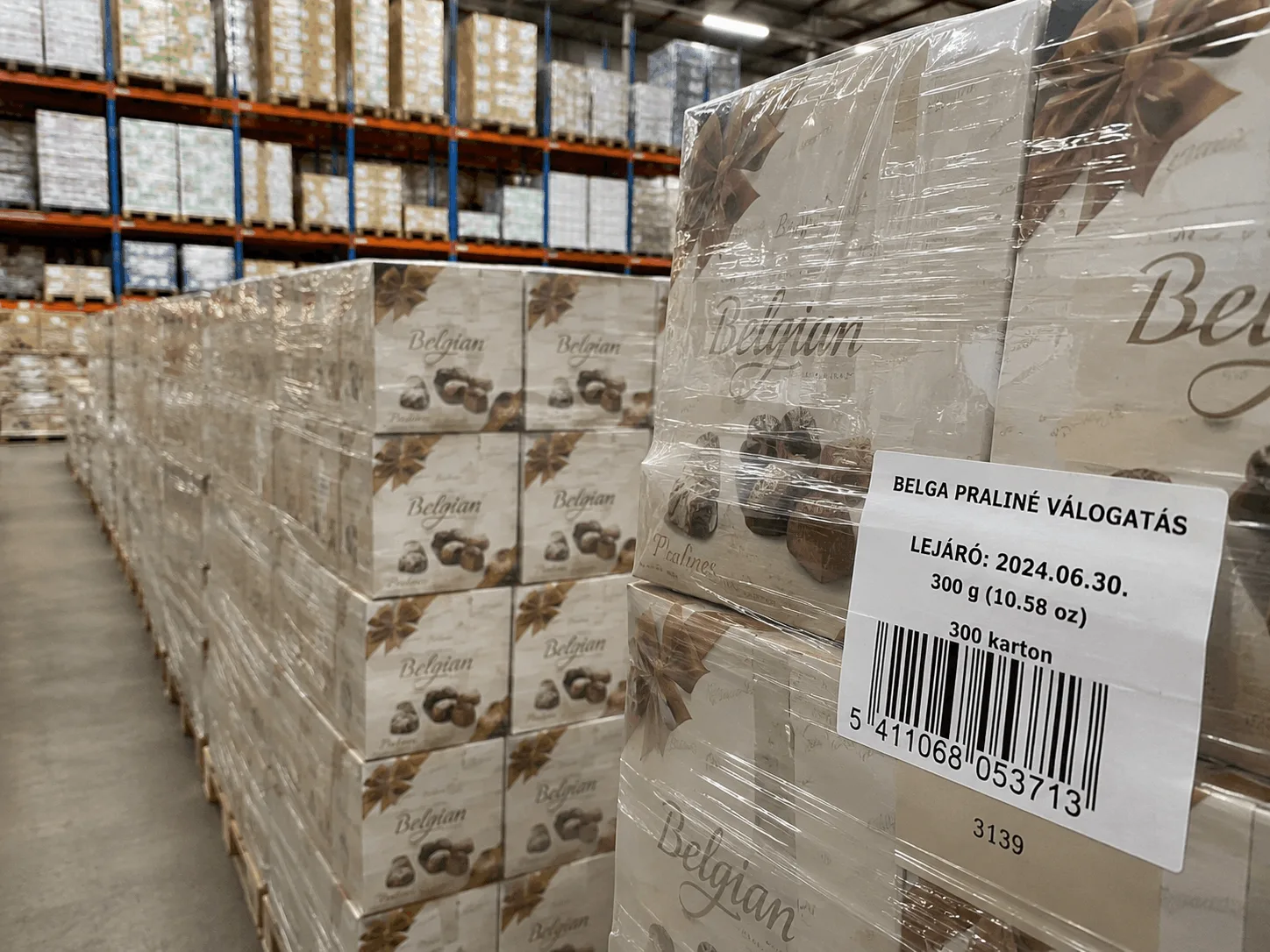 Belga praliné válogatás, lejáró — 300 karton